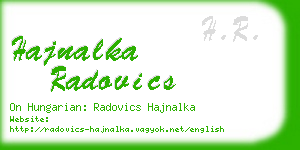 hajnalka radovics business card